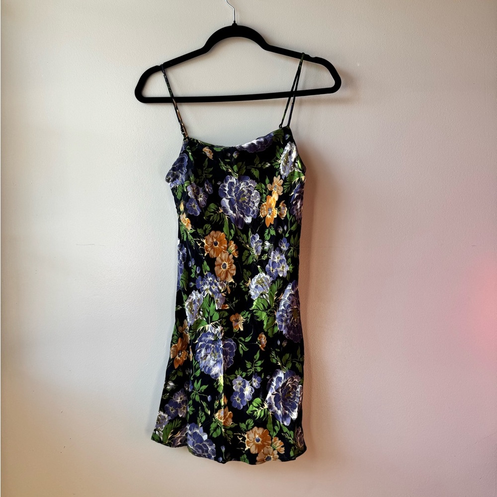 Farm Rio Floral Slip Dress with Spaghetti Straps